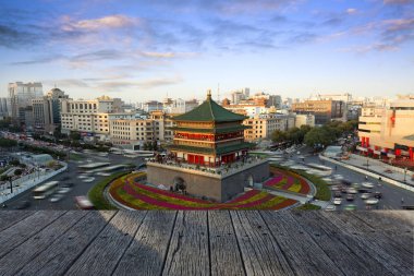 Xi 'an şehir binası, şehir, seyahat