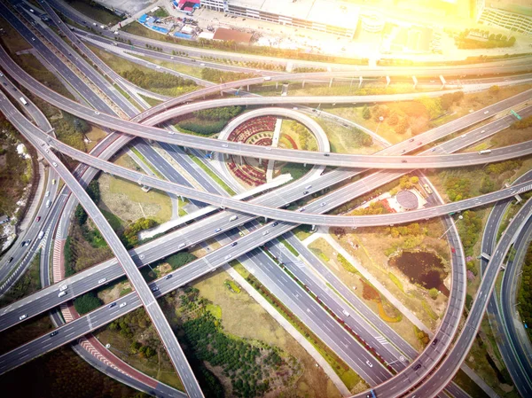 Aerial view of the overpass