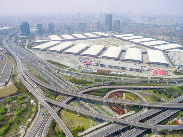 Aerial view of the overpass