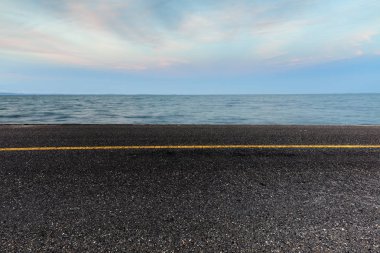 Avustralya, Brisbane kıyı deniz ve yol kaldırım kombinasyonu