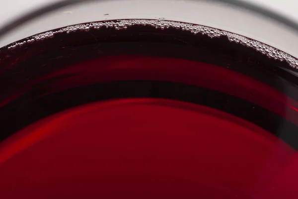 Verre de vin rouge avec ombre.Vue du dessus — Photo