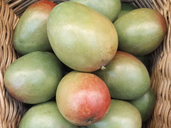 Mango Frukt Farmers Market Farm Fresh Organic Produce Sommaren Till Stockfoto
