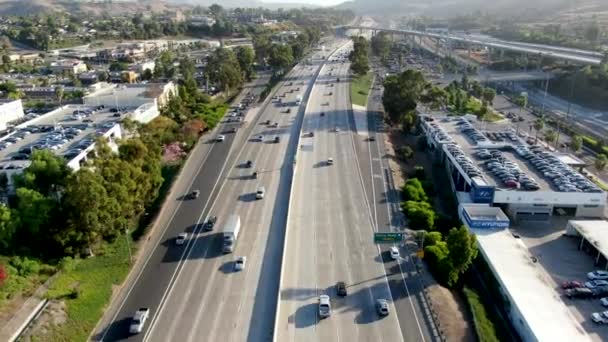 Vista aérea da auto-estrada de San Diego — Vídeo de Stock