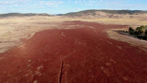 Vista aérea del lago seco Cuyamaca, California, EE.UU. — Vídeo de stock