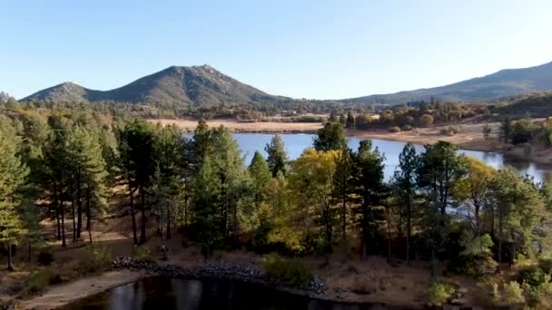 Вид згори на озеро Куямака, Каліфорнія, Уса — стокове відео