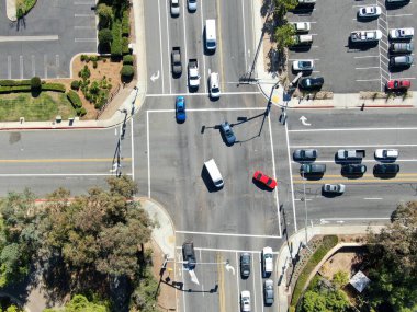 Poway, San Diego County, Usa 'daki kavşak manzarası