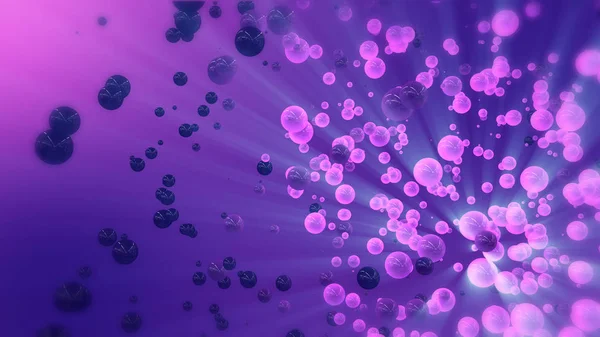 文摘:三维渲染粉色和紫色飞行球 — 图库照片