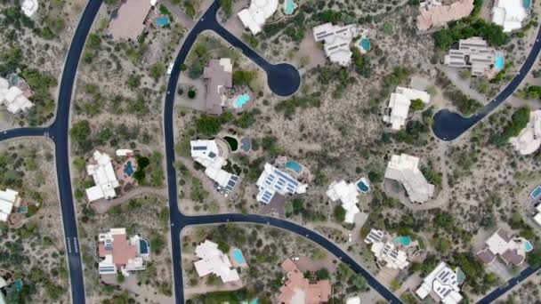 Vista aérea de villas de lujo, Scottsdale, Arizona — Vídeo de stock