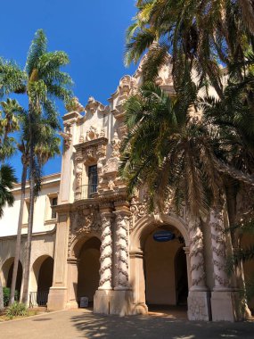 Balboa Park 'taki Tipycal İspanyol binası, San Diego, California, Usa