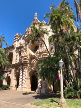 Balboa Park 'taki Tipycal İspanyol binası, San Diego, California, Usa