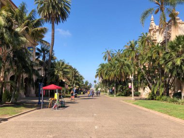 Balboa Park 'taki Tipycal İspanyol binası, San Diego, California, Usa
