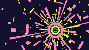 Çok renkli jeometrik çember şekil arkaplanı