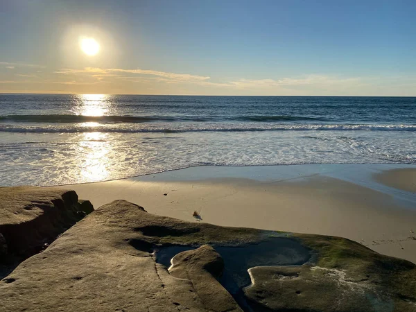 La Jolla Küste und Strand vor Sonnenuntergang in La Jolla San Diego — Stockfoto