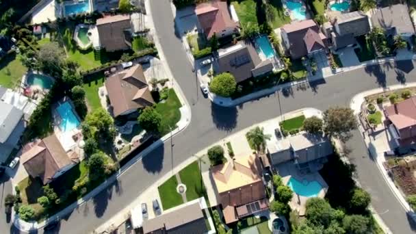 Vista aérea da casa de subdivisão residencial em Diamond Bar, Califórnia — Vídeo de Stock