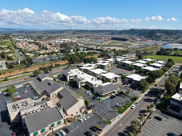 Vista aérea de Solana Beach, ciudad costera en el Condado de San Diego — Foto de Stock