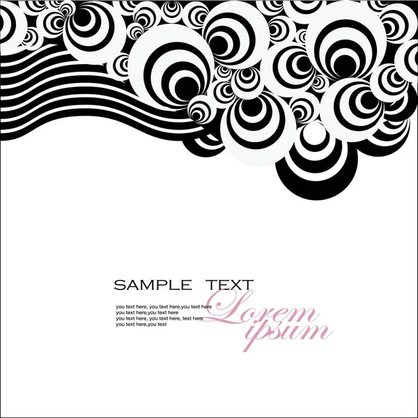 siyah ve beyaz soyut dekoratif unsur kabarcıkları kare beyaz zemin üzerine, vektör tasarım şablonu için promosyon malzemesi