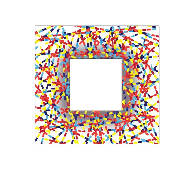 Абстрактный декоративный красочный фон, белая рамка для места для текста, векторный абстрактный дизайн для плаката, карточка Лицензионные Стоковые Иллюстрации