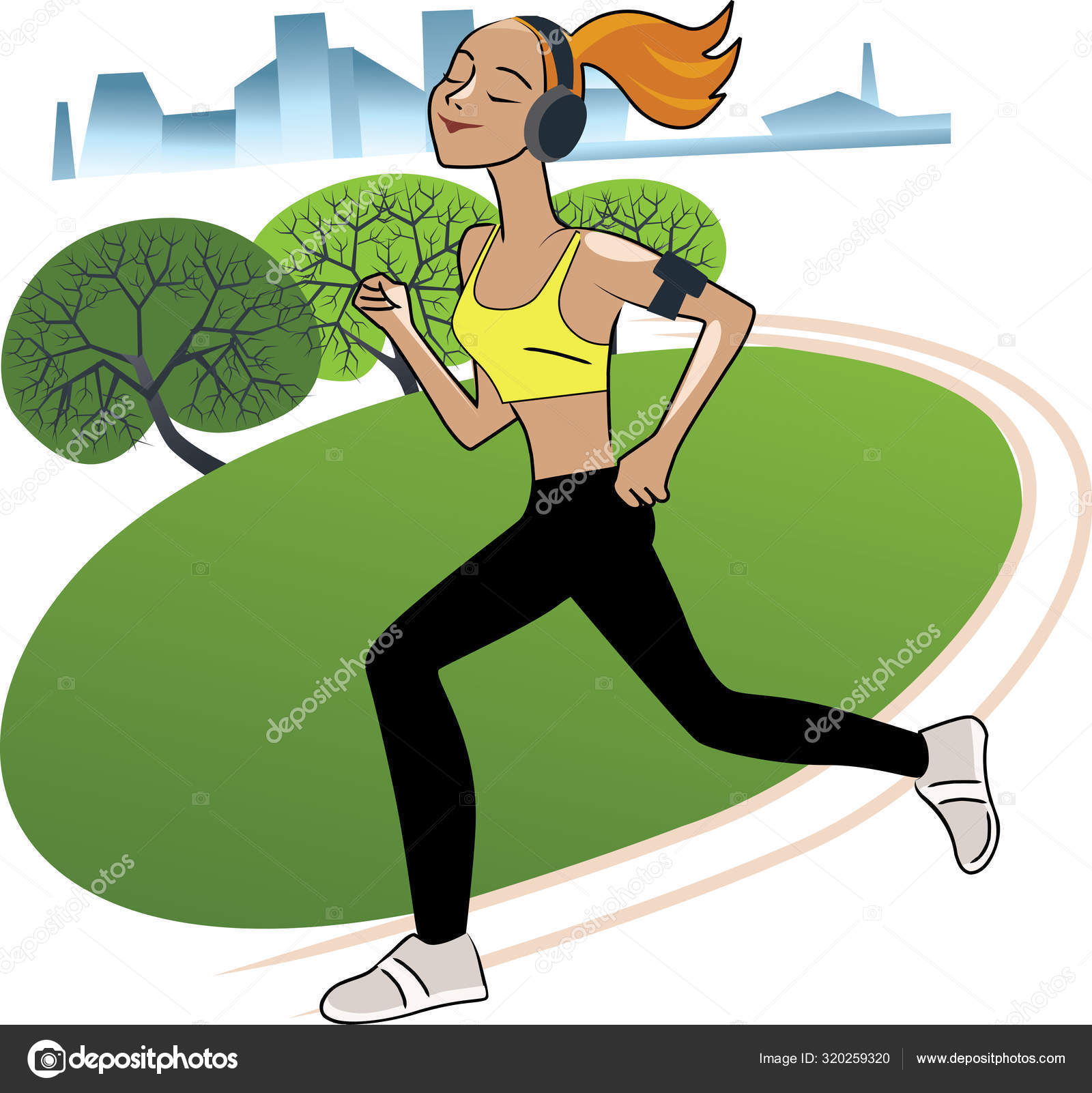 Girl Running Clipart Sport Clipart Fitness Vector Image By C Filitova Vector Stock 320259320