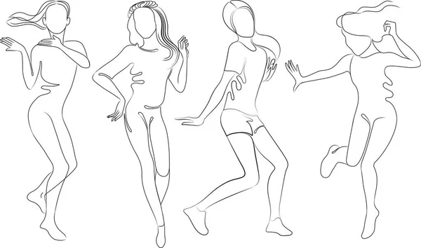 Dans eden kızların durmaksızın çizdiği çizgi.