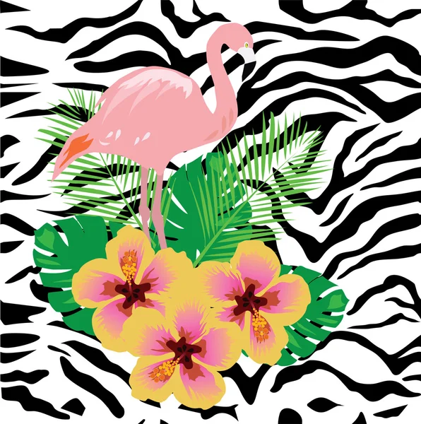 Vector Flamingo Tropical — Stockvector
