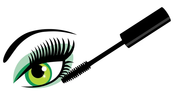 Vector eye with mascara — Stock Vector