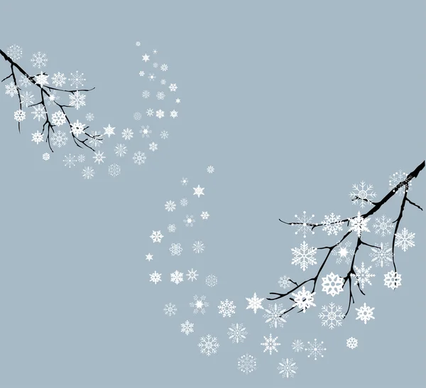 Wektor śnieg gałęzi — Wektor stockowy
