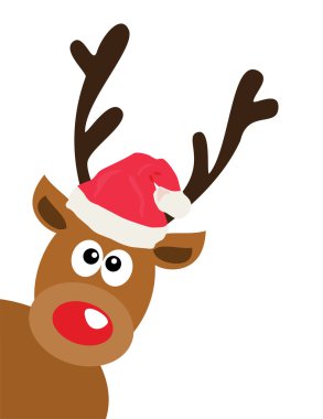 Vektör komik Noel geyiği