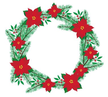 vektör Noel çelenk