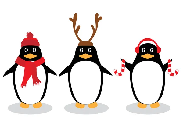 Vector divertidos pingüinos — Vector de stock