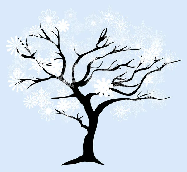 Vector árbol de nieve — Vector de stock