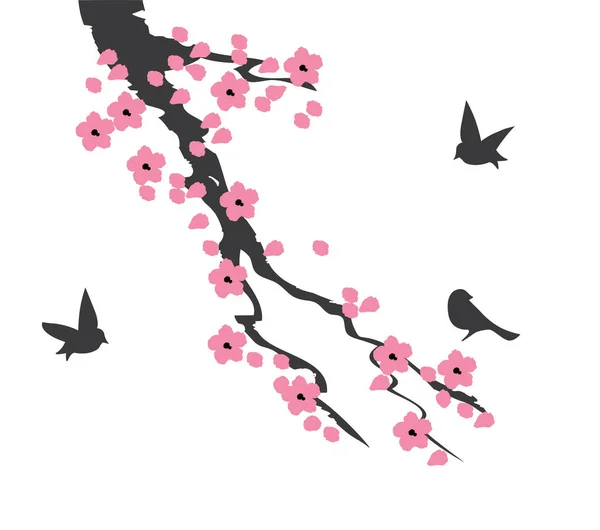 Vector Cherry Blossom — Stock Vector