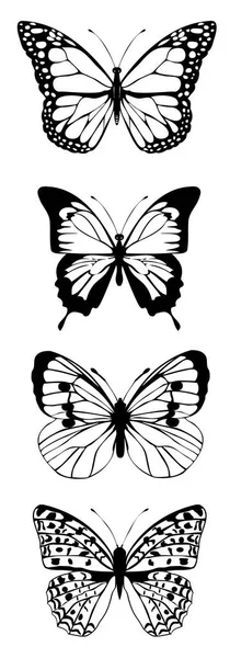 Farfalle vettoriali vintage — Vettoriale Stock