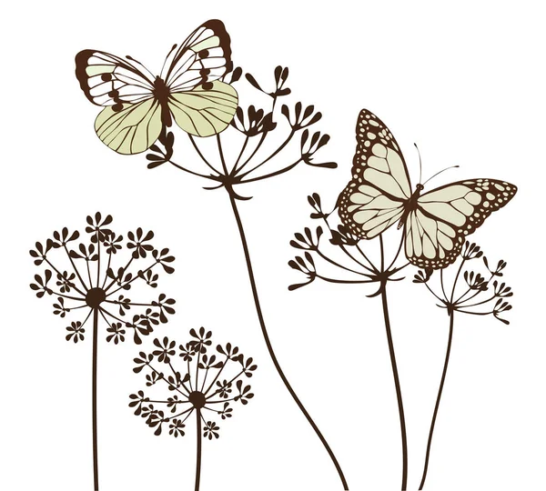 Vector vintage butterflies — Stock Vector
