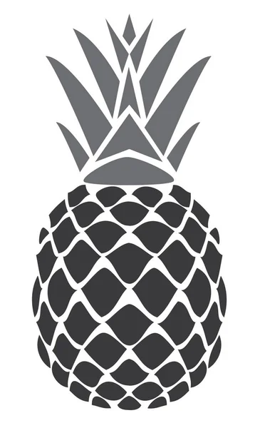 Vector pineapple isolated on white — Stock Vector