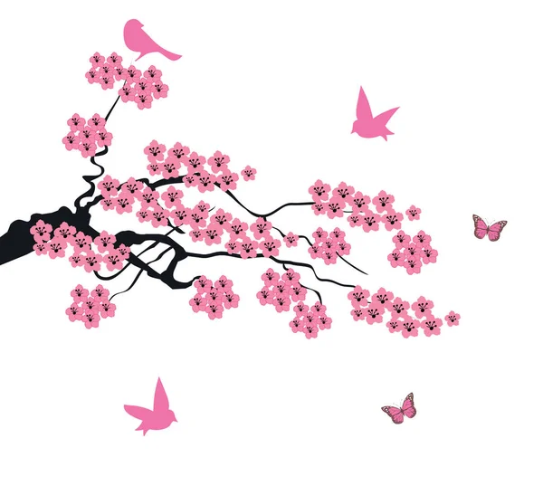 Vector cherry blossom — Stock Vector