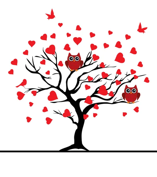 Vetor valentine árvore —  Vetores de Stock