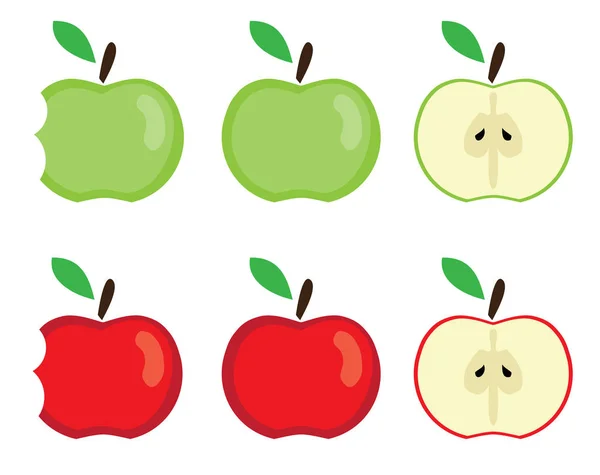 Векторные яблоки — стоковый вектор