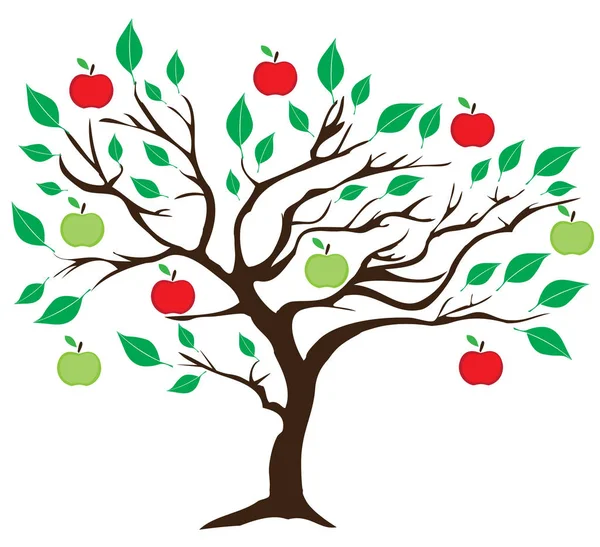 Vector apple tree — Stock Vector