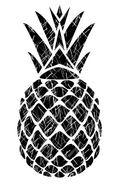 Vector ananas geïsoleerd — Stockvector