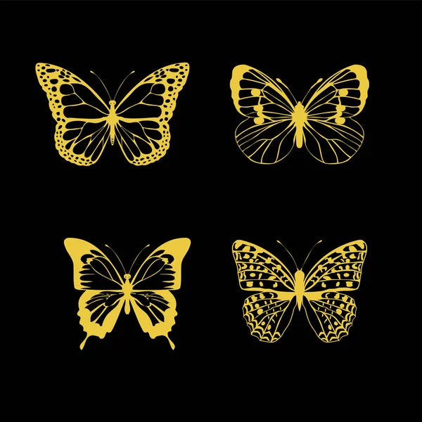Vector vintage butterflies — Stock Vector