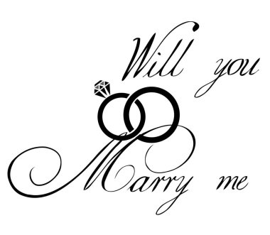 Vektör evlenir misin kartı