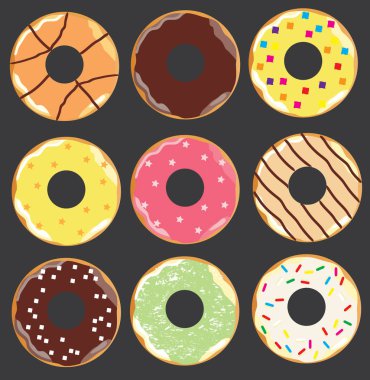 Vektör Donuts arka plan