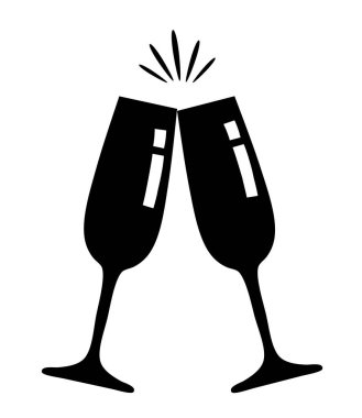 vektör şampanya bardakları