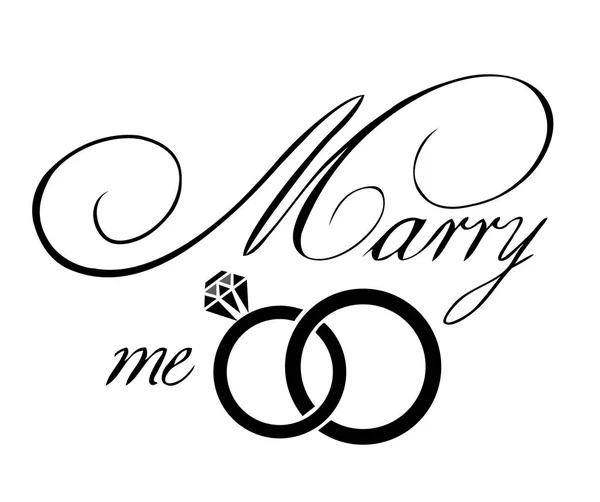 Marry me card — Stock Vector