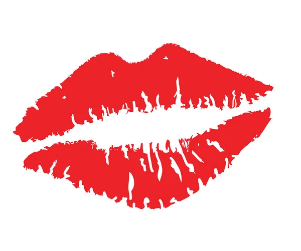 Vector lipstick kiss — Stock Vector