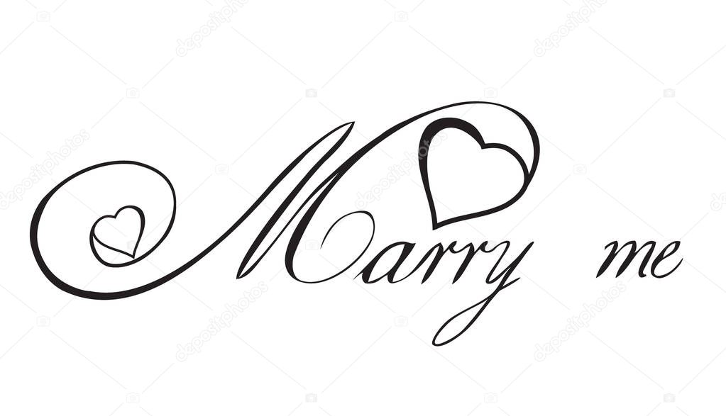 Vector Marry Me Card