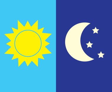 Gece gündüz vektör