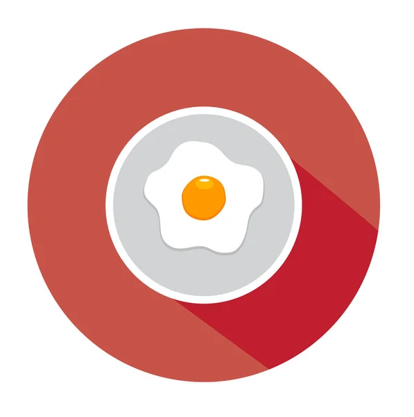 Жареное яйцо плоский вектор — стоковый вектор
