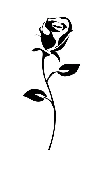 Silhouette rose vectorielle — Image vectorielle