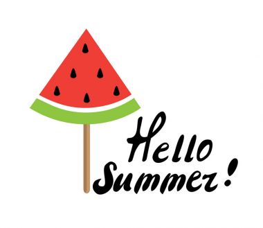 Vektör karpuz dondurma 